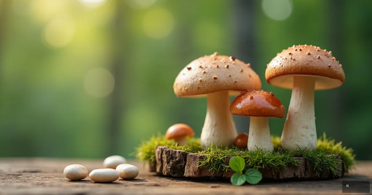 🍄 Funkcinių Grybų Nauda Sportininkams — iliustracija